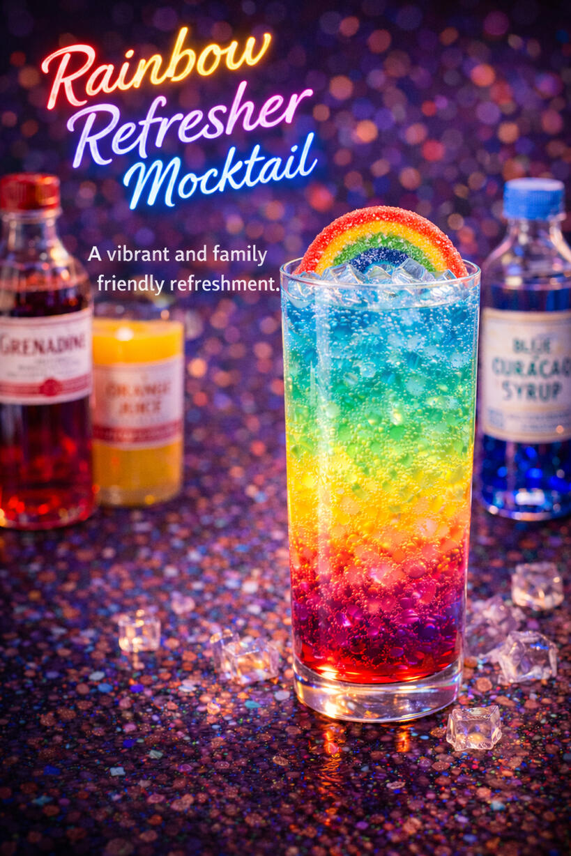 Rainbow Refresher Mocktail Rainbow Refresher Mocktail